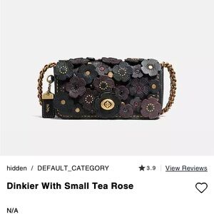 COACH 1941 DINKIER With Small Tea Rose Black/Multicolor